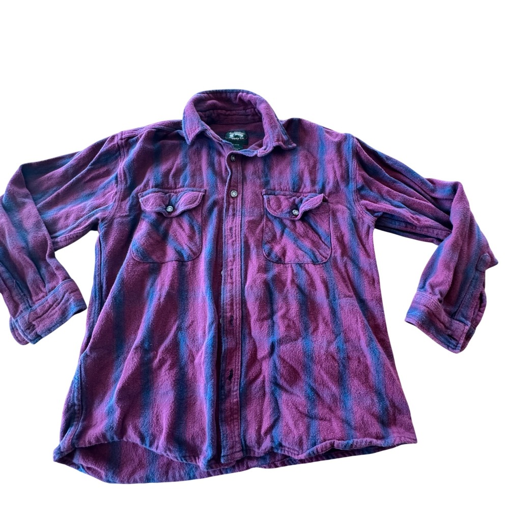 Stillwater Supply Co Flannel Button Up Shirt Mens XL Thick Plaid Grunge Gorpcore